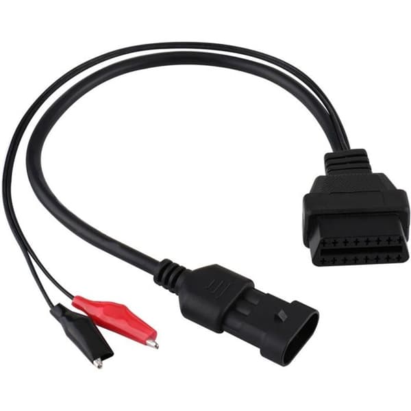OBD2 adapterkabel til Alfa Romeo - 3-benet til 16-benet - 35 cm - Sort