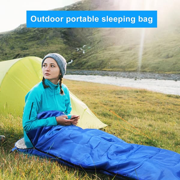 Letvægts sovepose kuvert maskinvaskbar vintersovepose vandring backpacking udendørs camping sovepose