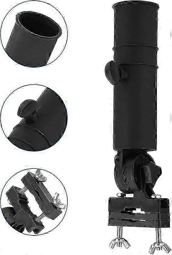 Golfparaplyholder - Universal Justerbar Golfvogn Paraplyholder - Sort