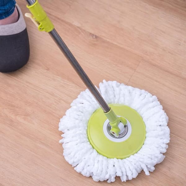 Stk Mikrofiber Mopphode, Rundt Erstatningsmopphode med 360° Roterende Design, Universelle Runde Frynsemopshoder for Standard Roterende Mopp