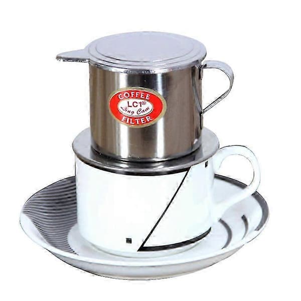 Kaffekanne i vietnamesisk stil: Filter i rustfritt stål for perfekt brygget kaffe