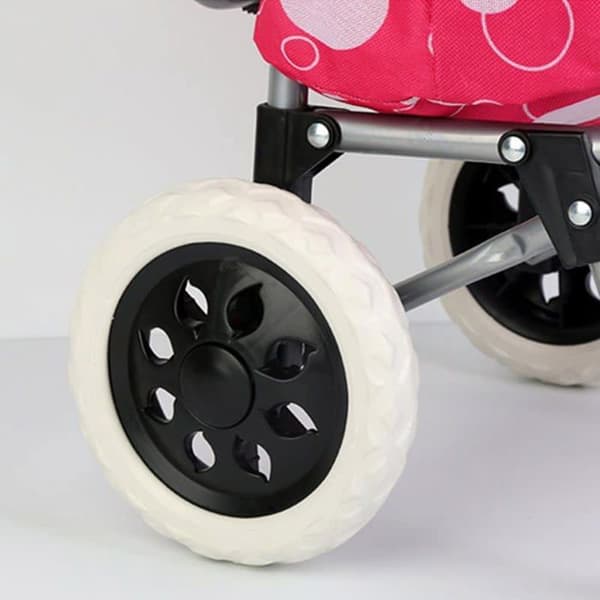 16 cm trillehjul - svart - EVA-skum - plastkjerne