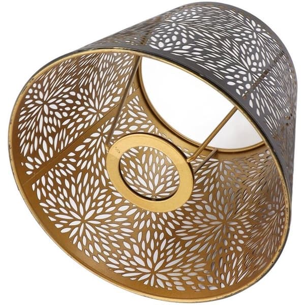 Utskåret jernlampeskjerm \"tre\" - E27, svart, 15 cm, moderne design