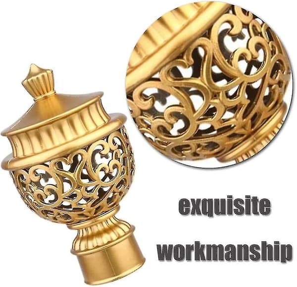 Gardinstång ihålig huvud gardinstång (2 guld)