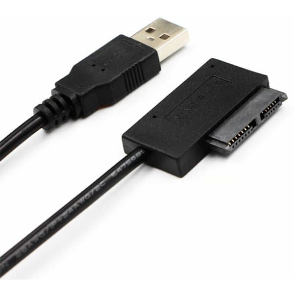 PC USB-adapter 6P+7P CD DVD Rom SATA til USB 2.0-konverter Slimline Sata 13-bens drevkabel til pc bærbar computer