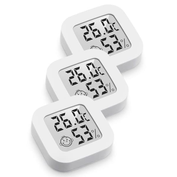 Mini Digitalt Indendørs Termometer Hygrometer - Nøjagtighed ±1°C, Luftfugtighed 10–99% RF, CR2032