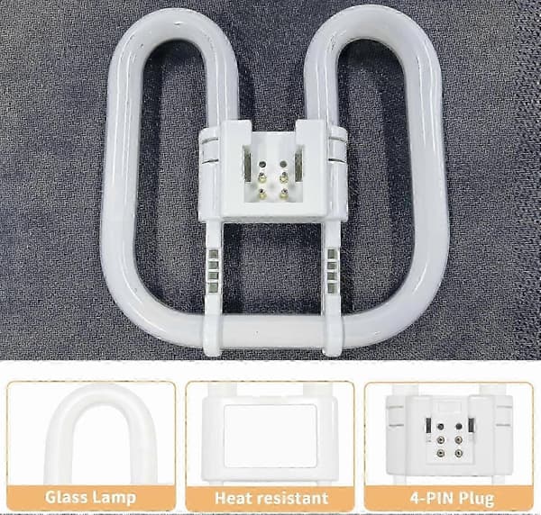 GR10q 4-stift 28W 3500K Varmvit 2D CFL-lampa 2000LM-FF-