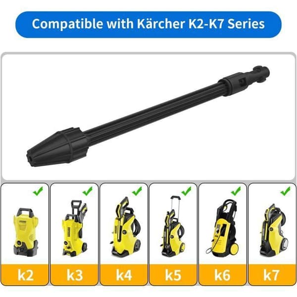 Högtrycksspollans för Kärcher K2-K7 – 160 bar roterande munstycke, justerbart tryck