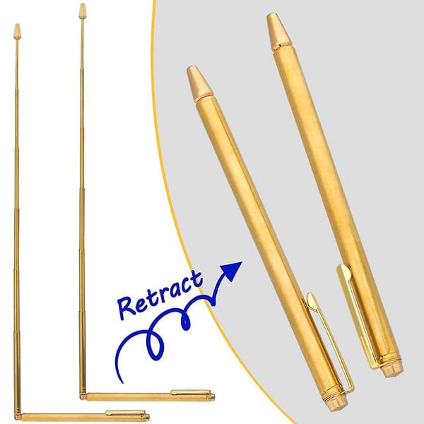 2 stk. Dowsing Rods, Udtrækkelige Divining Rods, Bærbare Pen Form L Rods, Til Værktøj, Divining Vand Etc.