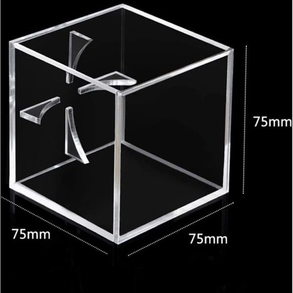 Akryl baseball display stander til en 8 x 8 x 8 cm boks