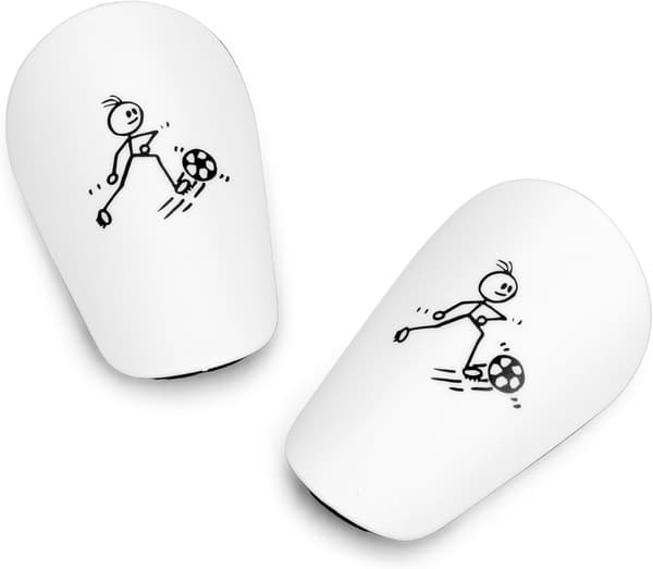 1 Par Mini Fotbollsskydd, Extra Mini Benskydd Mini Benskydd Skyddsutrustning Benskydd (10x6cm, Vit)