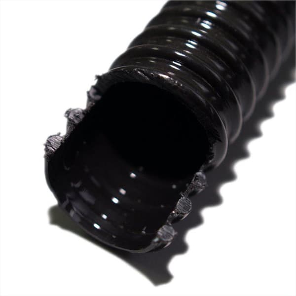 5m PVC spiralslange Ø25mm (1\") Sort - UV-bestandig spiralforstærkning