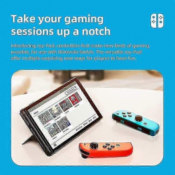 Joycon trådlös handkontroll för Nintendo Switch, stöder väckningsfunktion, vänster höger fjärrkontroller med handledsrem blå gul Blue Yellow