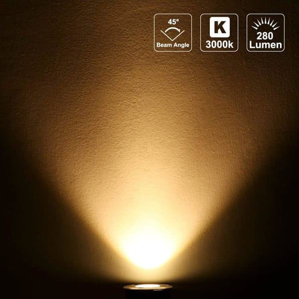 Innfelt utendørs bakkespotlight 4x5W - 12-24V - IP67 - Varmhvit
