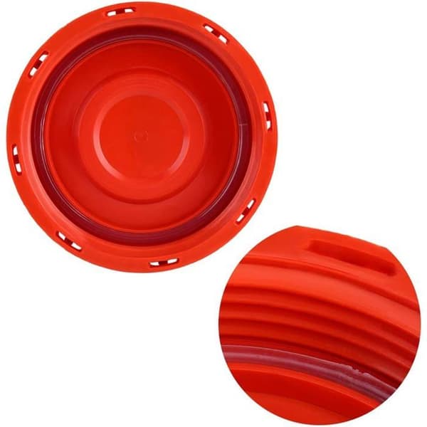 163 mm IBC-tanklåg - Lækagesikkert - Ventileret - Rød plast