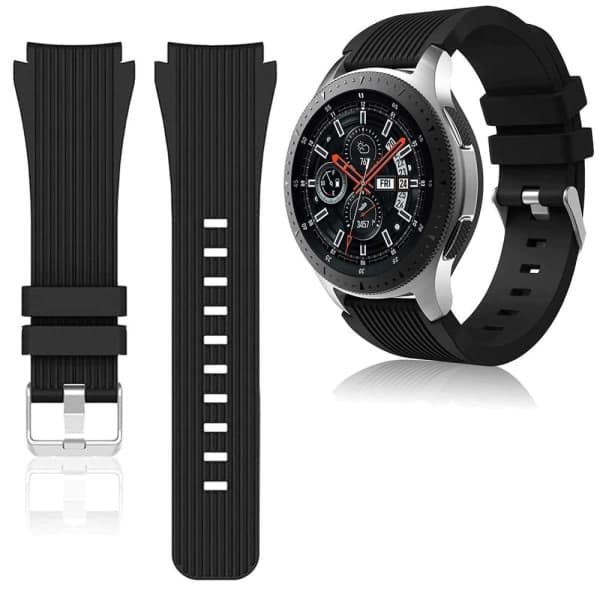 Silikonerem til Samsung Galaxy Watch 46mm Armbånd Sort