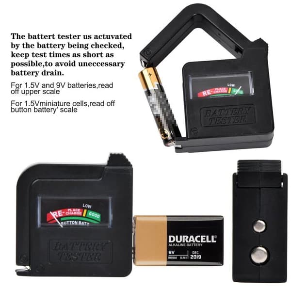 BT860 Digital Batteritester - Universal AA/AAA/C/D 1.5V/9V (Strømforsyning Ikke Inkludert)