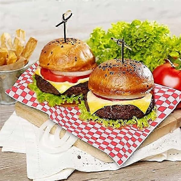 100 ark oljeabsorberande papper, matfoder, oljesäkert papper, smörgåspapper, hamburgeromslagspapper