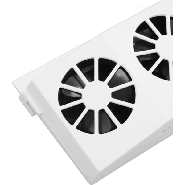 Solbilkylare med 3 vidvinkelfläktar, effektiv ventilation, vit ABS