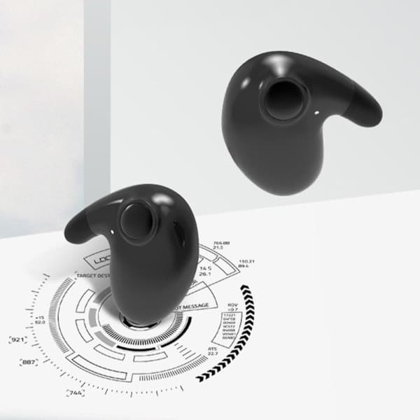 Trådløse usynlige sovehovedtelefoner sorte