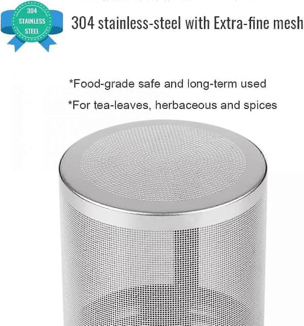 2-pak te-infuser, te-si med ekstra finmasket net, 18/8 rustfrit stål te-bold med forlænget kædekrog til at brygge løs te