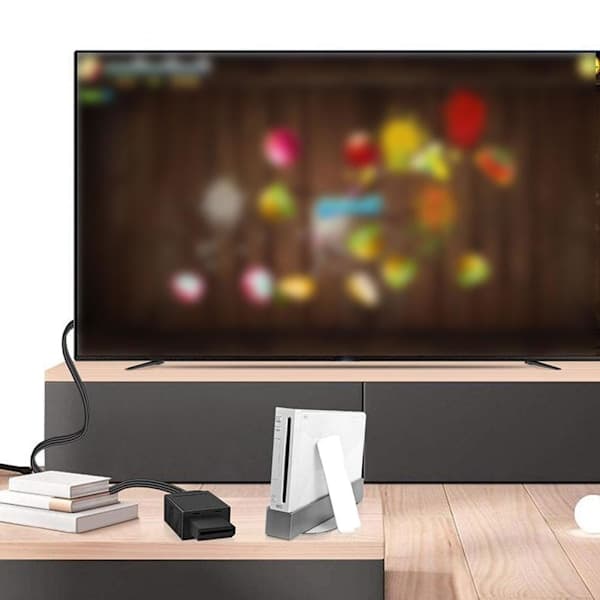 Wii til HDMI-konverterkabel, Wii 2 HDMI-adapter til Full HD-spildisplay