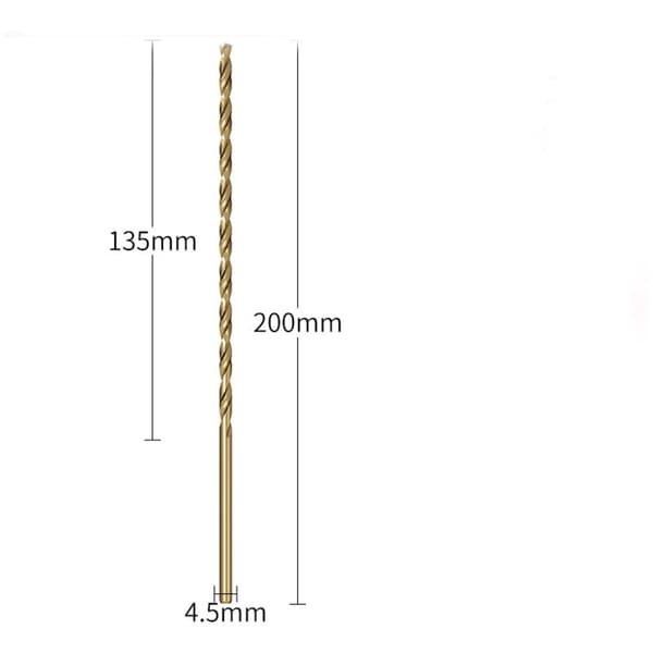 10 stk 4,5 mm profesjonelle spiralbor i rustfritt stål