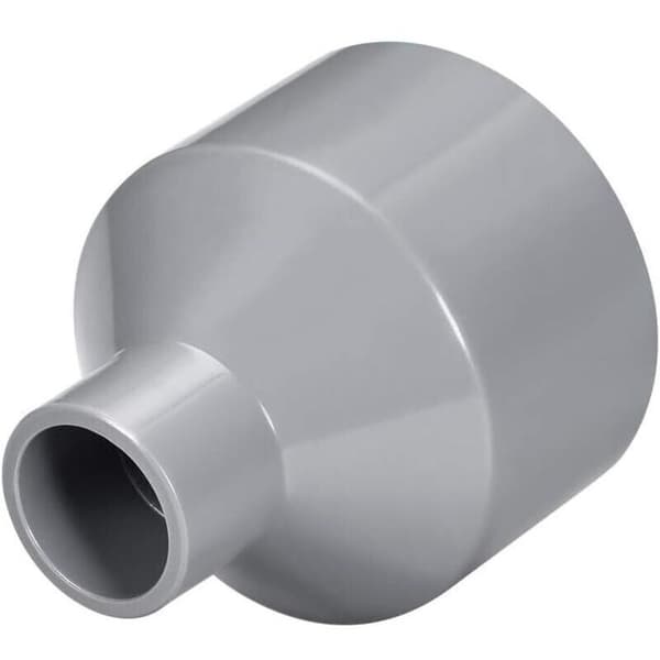 50 mm x 20 mm PVC reducer avloppskoppling – grå nav-till-nav-koppling – 2-pack för dränering och ventilation