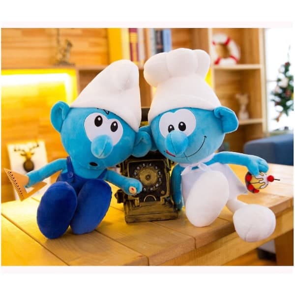 40 cm Smurf-docka, plyschleksak, tecknad figur, anime-docka