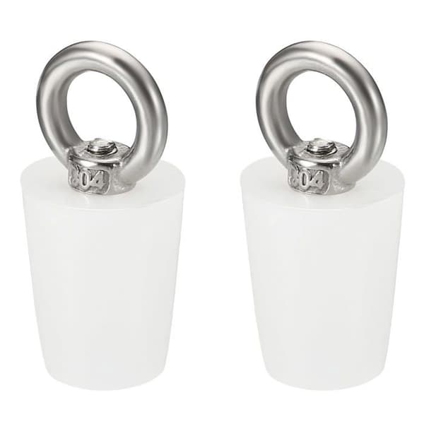 Konisk silikonpropp 15–20 mm - 2-pack - Vit - Höjd 26 mm (justerbar 17–18 mm)