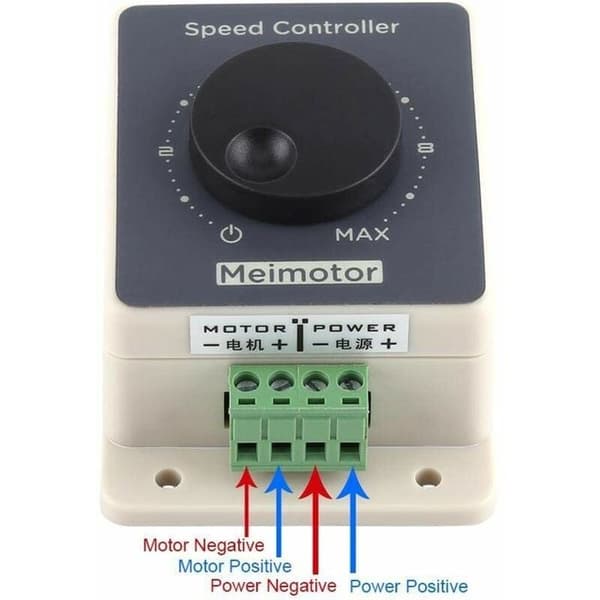 DC10-60V PWM Motorhastighetskontroller - Vanntett Hus - 20A Maks - 25kHz PWM