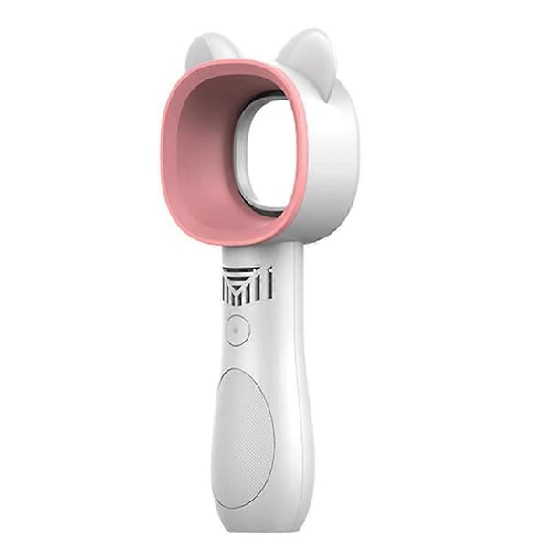 Mini Bladeless Ventilator Tegneserie USB 3 Hastighed Justerbar Bladeless Ventilator Desktop Luftstrøm Sommer Køleventilator, Hvid