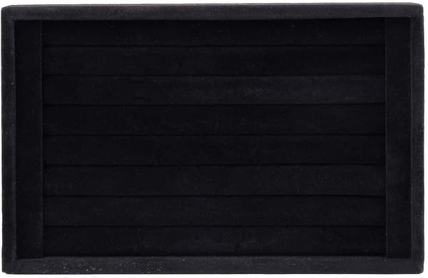 Ringhållare, 1-pack Sammet 7 Fack Ring Örhängen Displaybrickor Hållare Box