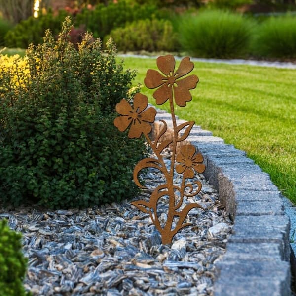 Metallblomster til utendørs bruk, dekorative hagestaker, metallblomsterstaker, hagefigurer