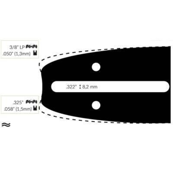 Makita Chainsaw Chain Guide 35cm 3/8 Lp ,050 (1,3mm).