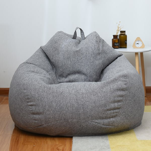 barn vuxna Lat soffa liten soffa tatami ris bekväm bönbulle grey XL#100cmx120cm