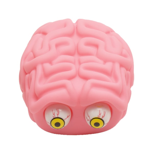 Iögonfallande hjärna, mjuk gummileksak Pink