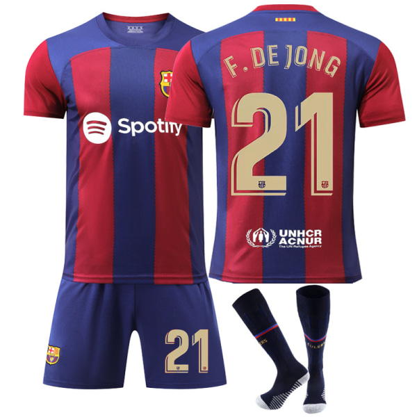 2324 Ny Barcelona fotbollströja 10 Messi- set NO.21with socks XXXL