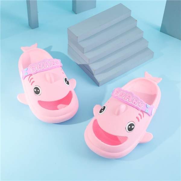 Hajtofflor inomhus barn pojkar flickor baby badrum sandaler Length inside19 30-31#pink
