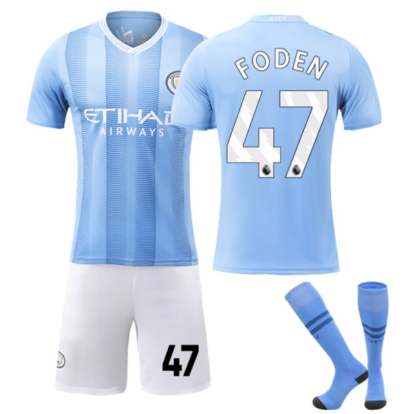 2324 New Manchester City hemma fotbollströja Set 47 # Jersey NO.47with socks 24