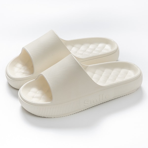 Smile Bärbar utomhus-hem inomhus sandal med tjock sula Smile White 42-43#