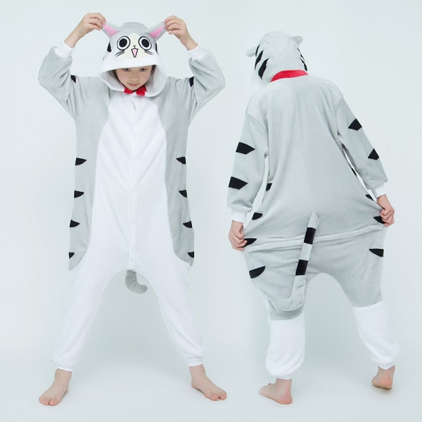 Söt tecknad anime djur pyjamas pyjamas för män och kvinnor Cheese Cat M