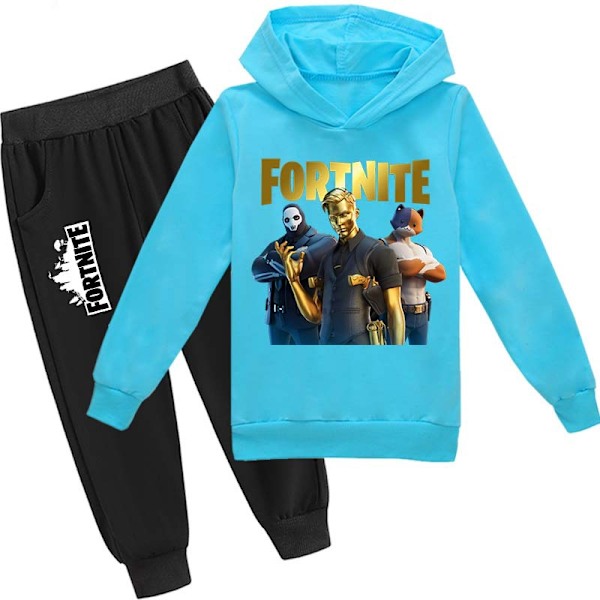 FortniteKidsPojkarCasualHoodie+byxorSuitTräningsdräkt 7 100cm