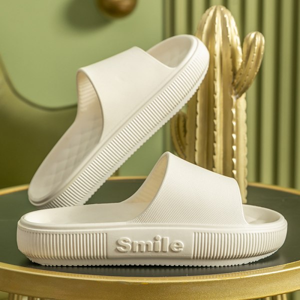 Smile Bärbar utomhus-hem inomhus sandal med tjock sula Smile White 40-41#