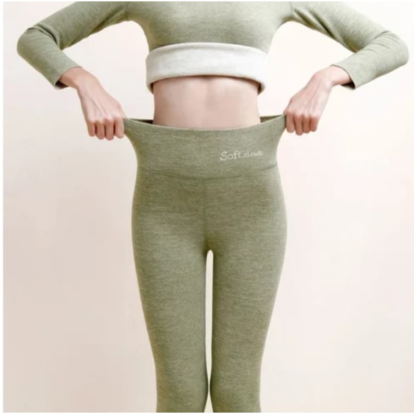 Lammdunleggings för värmeskydd höst och vinter green 2XL#