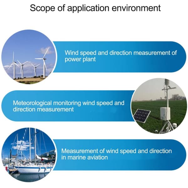 WH-SP-WS01 Vindhastighetsmåler Værsensor Anemometer Tilbehør
