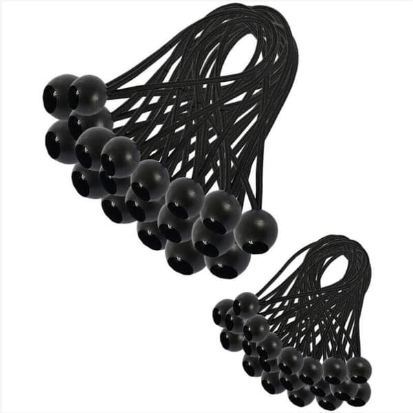 30 elastiske elastikstropper til presenningsteltcampinggardiner med 200 mm og 150 mm kroge