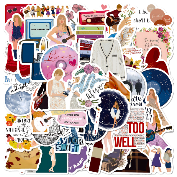 50 Taylor-klistermärken ny sångare Taylor Swift Taylor Swift-klistermärken T01041600 50PCS