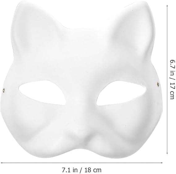Rävmasker för maskeradpapper målade DIY L 30st