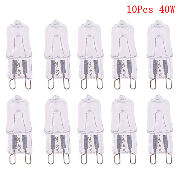 10 stk. G9-stifts halogen 120V 25W 40W 60W pære JCD G9 40W